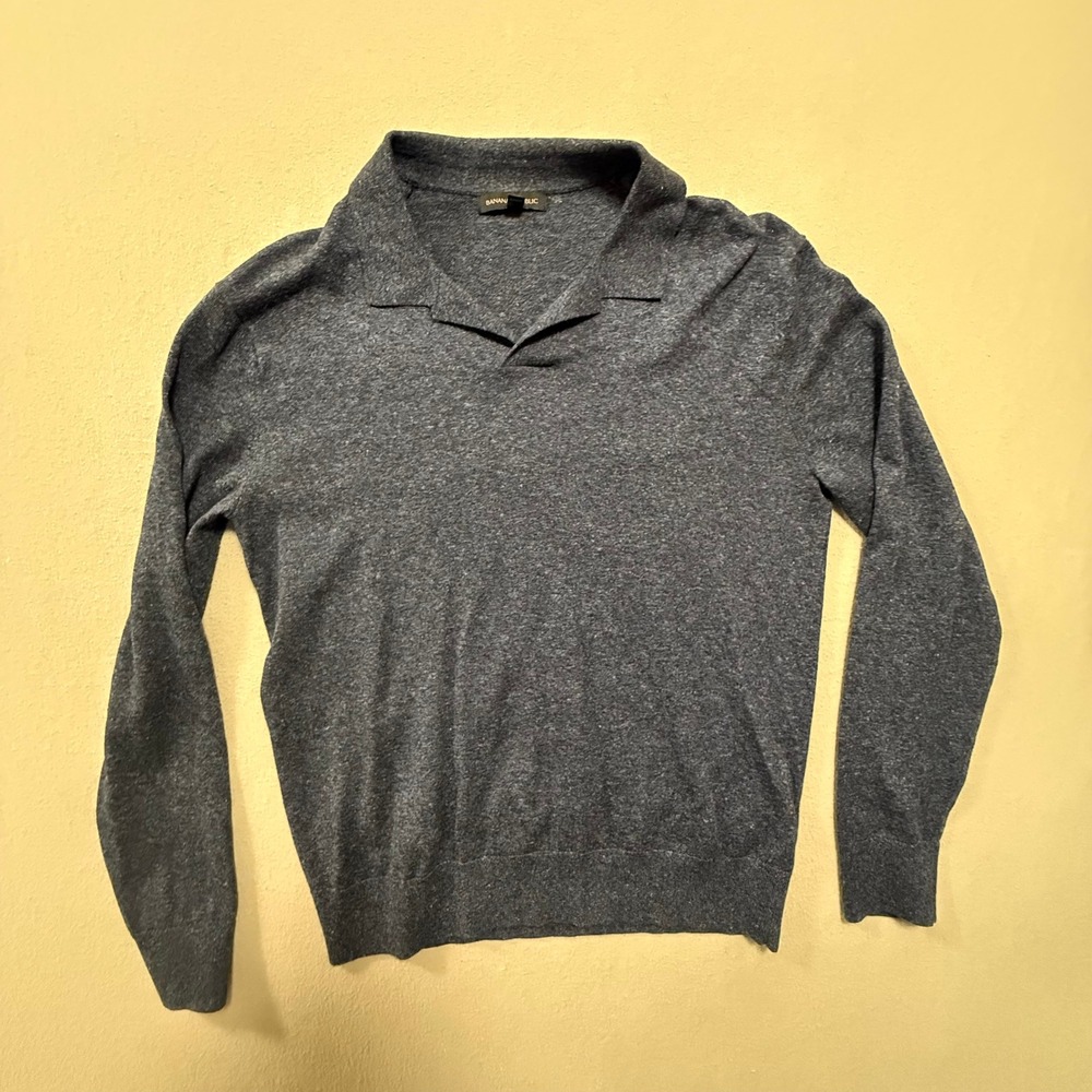 Banana‎ Republic Silk Linen Blend Lightweight Blue Sweater Women Size Medium
